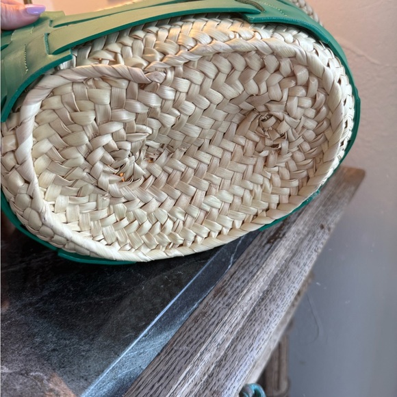 DeMellier Mini Santorini Basket Bag in Kelly Green - Picture 5 of 6